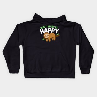 Sloth Lazy Don't worry be happy funny procrastinate Kids Hoodie